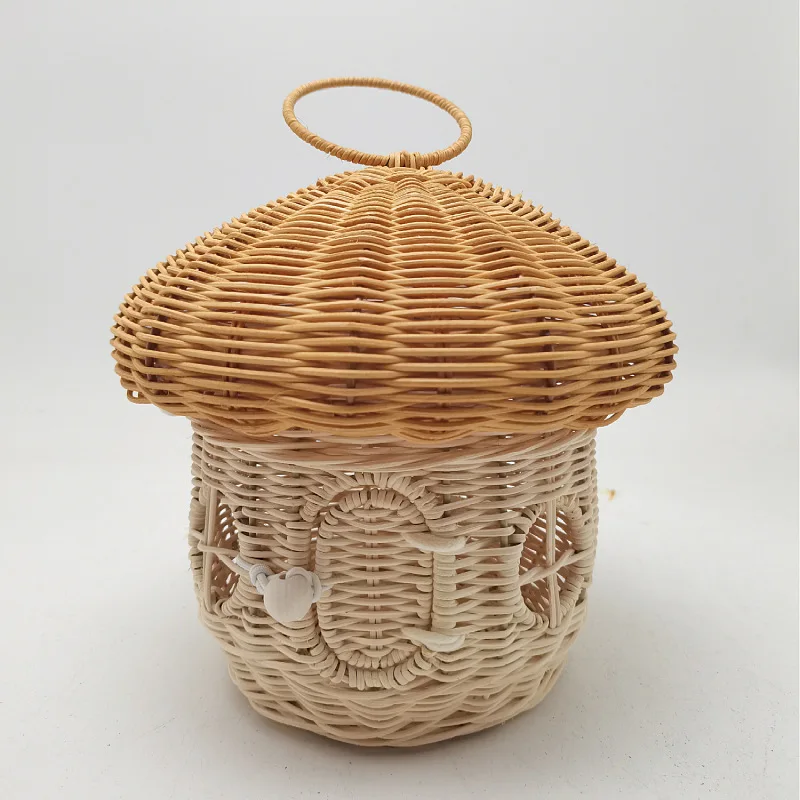 ตะกร้าปิกนิกกลางแจ้งเห็ดกระเป๋ - Rattan Plant Basket บทวิจารณ์และราคา