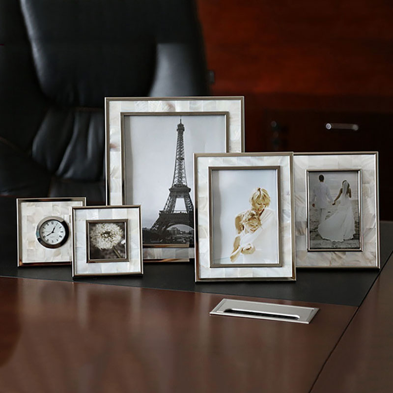 กรอบรูปโลหะผสมตกแต่งลายเปลือกห - Bamboo Photo Frame บทวิจารณ์และราคา
