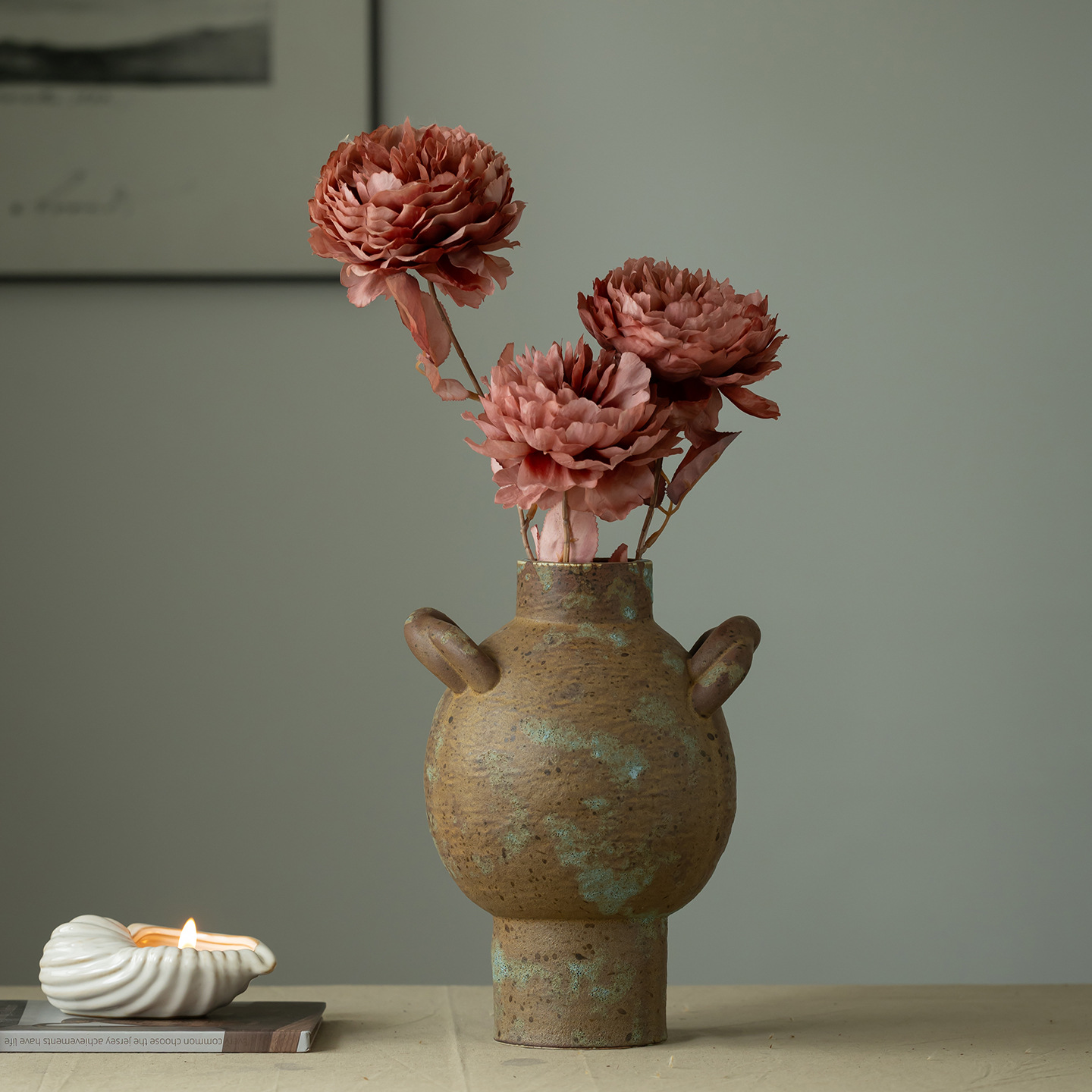 แจกันเซรามิกสไตล์ชนบท CAPIRON  - Pampas Grass Decor บทวิจารณ์และราคา