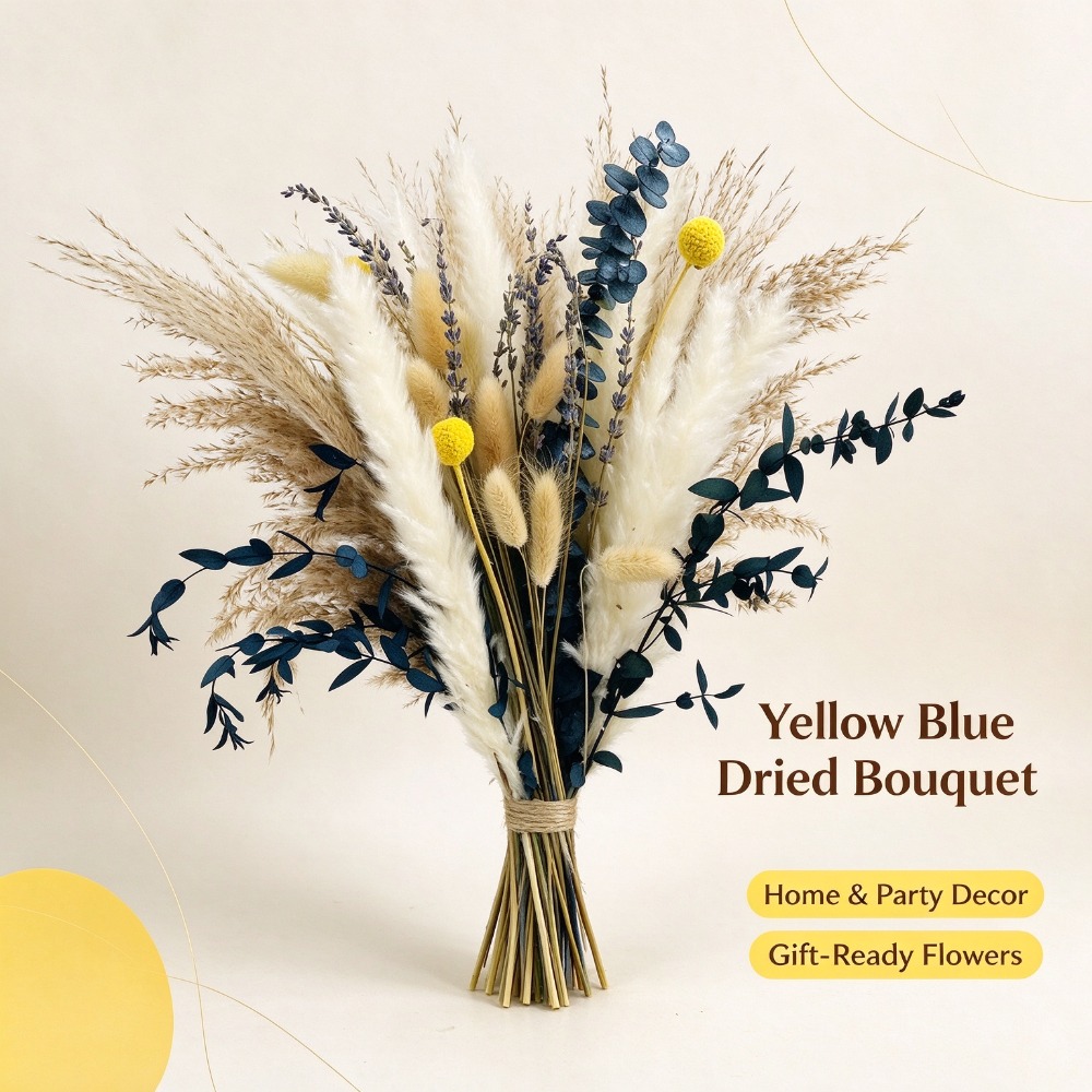 ช่อดอกไม้แห้งจากหญ้าปัมปัส จัด - Pampas Grass Decor บทวิจารณ์และราคา