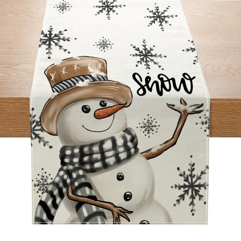ผ้าปูโต๊ะตกแต่งคริสต์มาสใหม่ผ้ - Linen Table Runner บทวิจารณ์และราคา