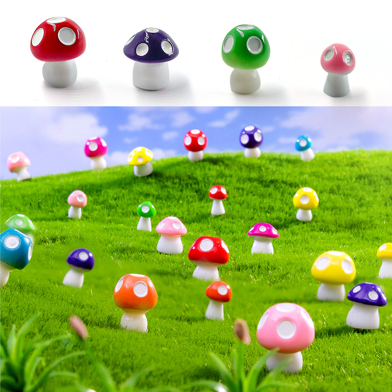 20pcs Mini เห็ดตุ๊กตาเรซิ่น DI - Home Decor Za บทวิจารณ์และราคา