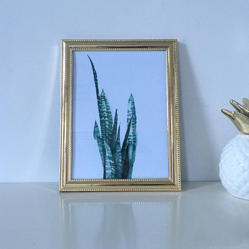 สไตล์ยุโรปโลหะสีเงินรูปสี่เหลี - Bamboo Photo Frame บทวิจารณ์และราคา