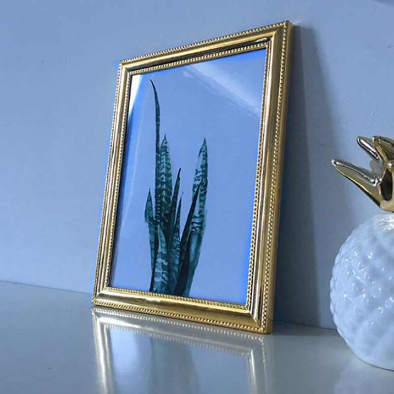 สไตล์ยุโรปโลหะสีเงินรูปสี่เหลี - Bamboo Photo Frame บทวิจารณ์และราคา