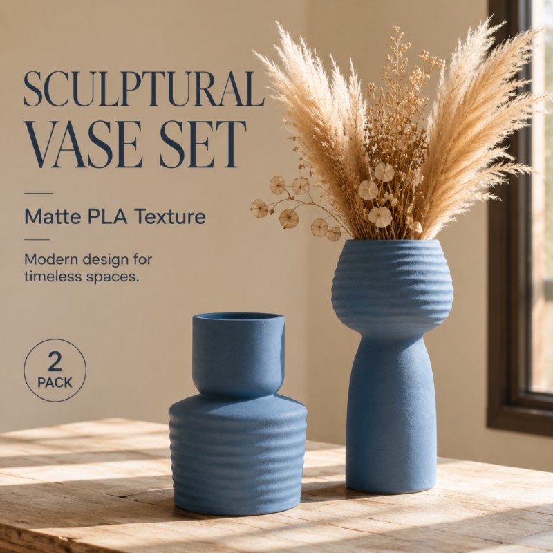 ชุดแจกันสีน้ำเงินลายหยักหยักแบ - Pampas Grass Decor บทวิจารณ์และราคา