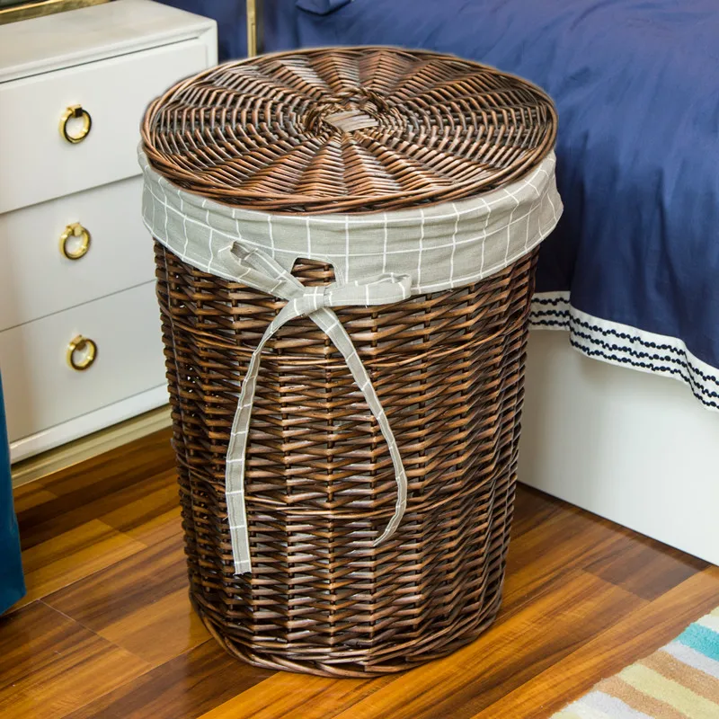 ตะกร้าหวายสานสำหรับใส่เสื้อผ้า - Rattan Plant Basket บทวิจารณ์และราคา