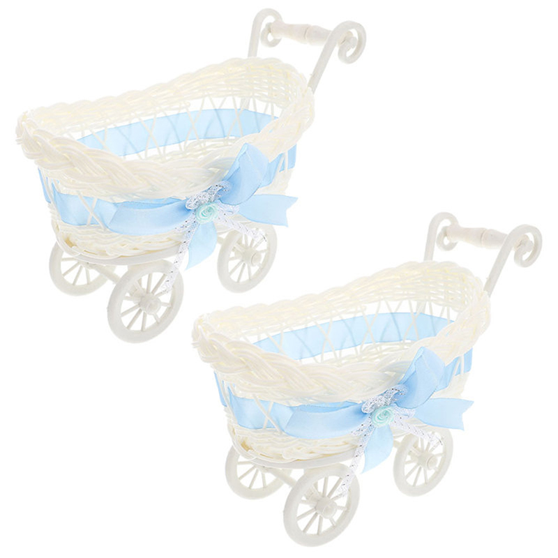1 ชิ้นตะกร้ารถเข็นเด็กรถเข็นเด - Rattan Plant Basket บทวิจารณ์และราคา