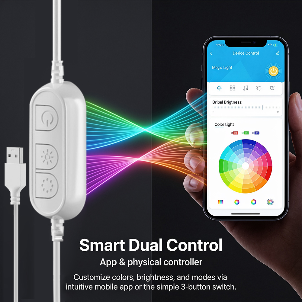 แถบไฟนีออนเปลี่ยนสี RGB 5M, เช - Home Decor Free App บทวิจารณ์และราคา